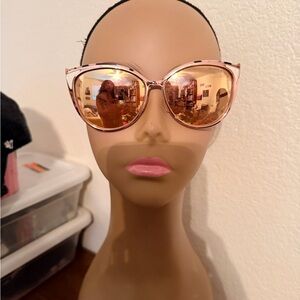 Michael Kors Rose Gold Mirrored Cat-Eye Sunglasses
